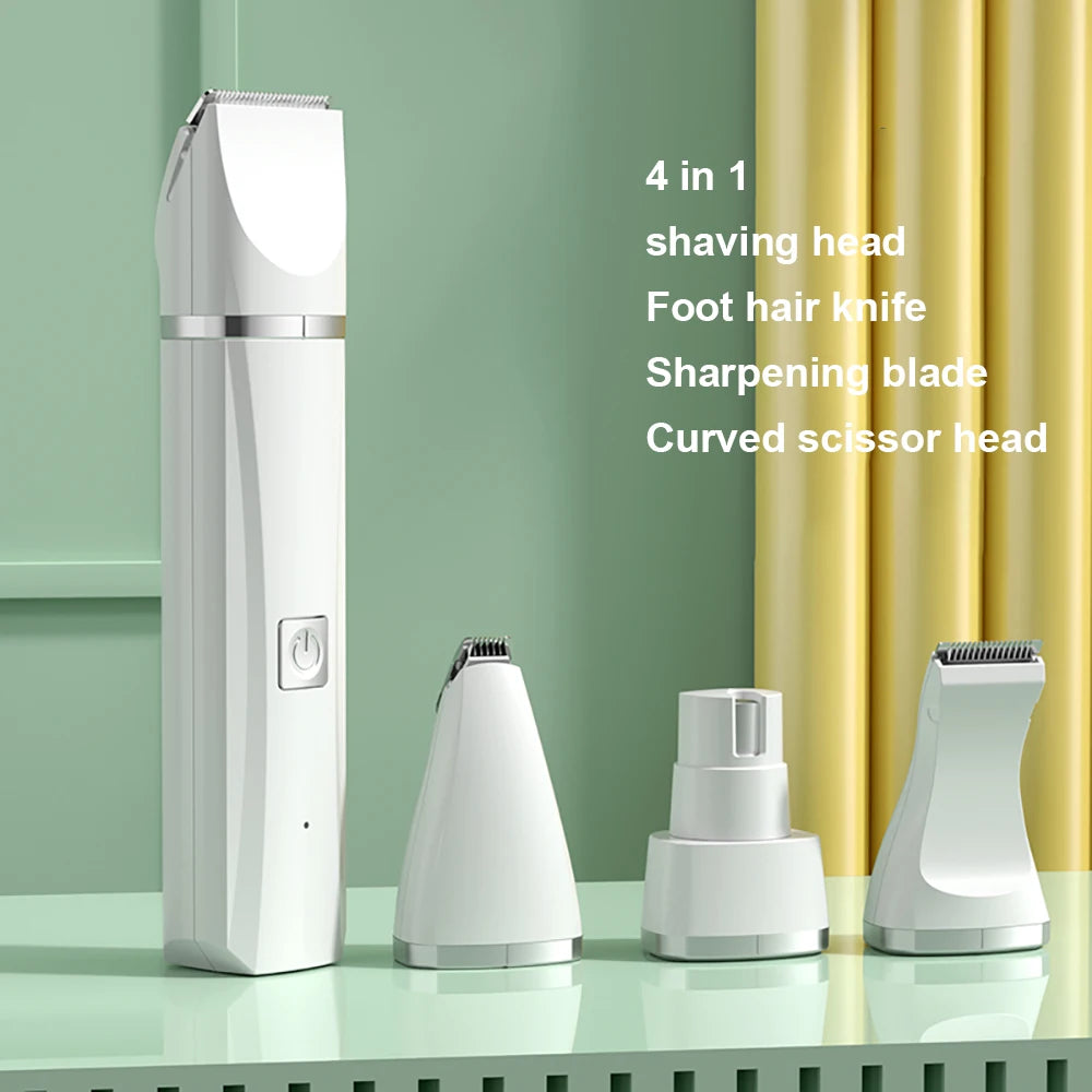 Dog Clipper Cat Hair Clippers Pet Grooming Haircut nail Trimmer  Set 4 in 1 Cordless Rechargeable Professional Pet Grooming Tool