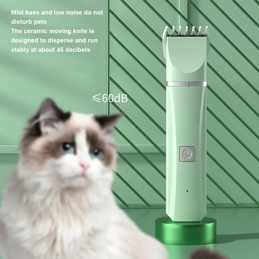 Dog Clipper Cat Hair Clippers Pet Grooming Haircut nail Trimmer  Set 4 in 1 Cordless Rechargeable Professional Pet Grooming Tool